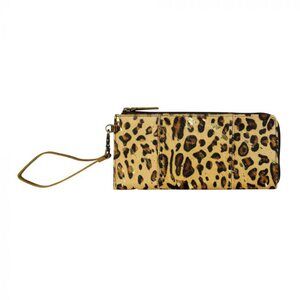 9358 Gold Glair Western Wallet Wristlet - Hair On Leather Zippered Wallet